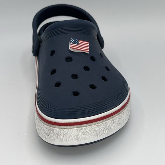 CROCS Off Court Clogs Navy Slip On Casual Sandal Men's Size M5 W7 Pre-owned Flag - Picture 9 of 13